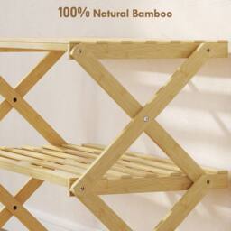 Wyld Haus Palu 3 Tier Folding Bamboo Shoe Rack Natural - thumbnail 5