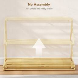 Wyld Haus Palu 3 Tier Folding Bamboo Shoe Rack Natural - thumbnail 4