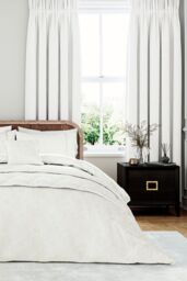 1951 'Ashleigh' Jacquard Duvet Cover Set in White - Size: Super King - thumbnail 1