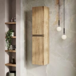 Banyetti Vatilla 1500mm Wall Hung Tall Cabinet - Ostippo Oak in Light Oak - thumbnail 9