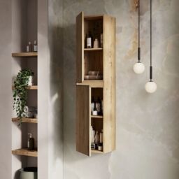 Banyetti Vatilla 1500mm Wall Hung Tall Cabinet - Ostippo Oak in Light Oak - thumbnail 5