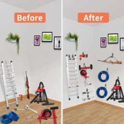 SPETLEK 15X Storage Hooks Double Wall Mount Garage Tools Heavy Duty in Black - thumbnail 7