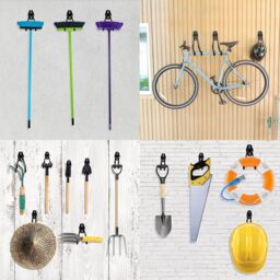 SPETLEK 15X Storage Hooks Double Wall Mount Garage Tools Heavy Duty in Black - thumbnail 8