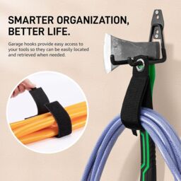 SPETLEK 15X Storage Hooks Double Wall Mount Garage Tools Heavy Duty in Black - thumbnail 9