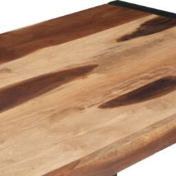 Berkfield Home Dining Table 120x60x75 cm Solid Wood with Sheesham Finish in Brown - Size: 120 x 60 x 75 cm - thumbnail 5