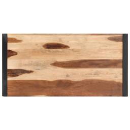 Berkfield Home Dining Table 120x60x75 cm Solid Wood with Sheesham Finish in Brown - Size: 120 x 60 x 75 cm - thumbnail 3