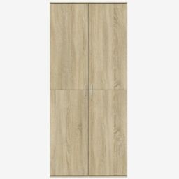 Berkfield Home Highboard Sonoma Oak 80x35x180 cm Engineered Wood in Brown - Size: 80 x 35 x 180 cm - thumbnail 3