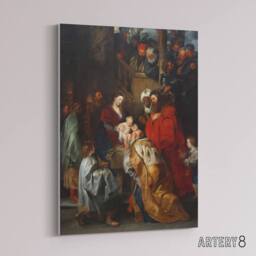 "Artery8 Peter Paul Rubens Adoration of the Magi Biblical Canvas Art Print - Size: W12"" x H16""" - thumbnail 2