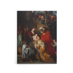 "Artery8 Peter Paul Rubens Adoration of the Magi Biblical Canvas Art Print - Size: W12"" x H16""" - thumbnail 1