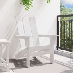 Berkfield Home Folding Adirondack Chair White 74.5x80.5x90 cm HDPE - thumbnail 3
