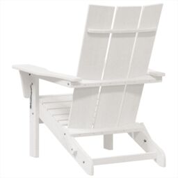 Berkfield Home Folding Adirondack Chair White 74.5x80.5x90 cm HDPE - thumbnail 6