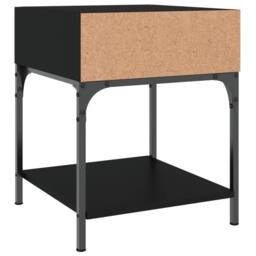 Berkfield Home Bedside Tables 2 pcs Black 40x41x50 cm Engineered Wood - Size: 40 x 41 x 50 cm - thumbnail 7