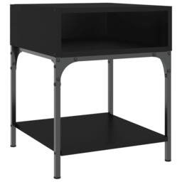 Berkfield Home Bedside Tables 2 pcs Black 40x41x50 cm Engineered Wood - Size: 40 x 41 x 50 cm - thumbnail 4