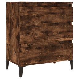 Berkfield Home Sideboard Smoked Oak 60x35x70 cm Engineered Wood in Brown - Size: 60 x 35 x 70 cm - thumbnail 2