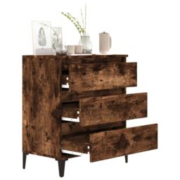 Berkfield Home Sideboard Smoked Oak 60x35x70 cm Engineered Wood in Brown - Size: 60 x 35 x 70 cm - thumbnail 4