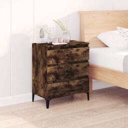 Berkfield Home Sideboard Smoked Oak 60x35x70 cm Engineered Wood in Brown - Size: 60 x 35 x 70 cm - thumbnail 1