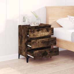 Berkfield Home Sideboard Smoked Oak 60x35x70 cm Engineered Wood in Brown - Size: 60 x 35 x 70 cm - thumbnail 3