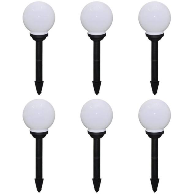 Berkfield Home Outdoor Pathway Lamps 6 pcs LED 20 cm with Ground Spike in White - image 1