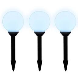 Berkfield Home Outdoor Pathway Lamps 6 pcs LED 20 cm with Ground Spike in White - thumbnail 4