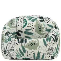 icon Kids Printed Dinosaur Childrens Bean Bag Armchair in Pale Green - Size: Medium - thumbnail 3