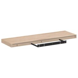 Berkfield Home Floating Shelves 2 pcs 80x23.5x4 cm Engineered Wood in Brown - thumbnail 5