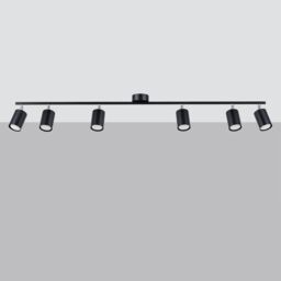 Sollux Lighting Modern Ceiling Lamp 20x135x24cm 6xLight in Black - Size: 20 x 135 x 24 cm - thumbnail 2