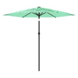Berkfield Home Durable Garden Parasol with Steel Pole Green 268x268x226 cm - Size: 268 x 268 x 226 cm - thumbnail 4