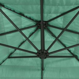 Berkfield Home Durable Garden Parasol with Steel Pole Green 268x268x226 cm - Size: 268 x 268 x 226 cm - thumbnail 7