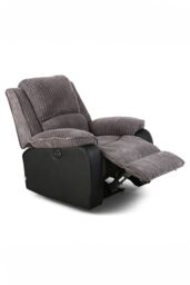 More4Homes Postana Electric Recliner Jumbo Cord 1+3 Seater Sofa Set in Grey - thumbnail 5