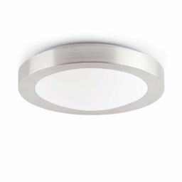 Netlighting Logos 1 Light Small Round Bathroom Flush Ceiling Light Aluminium White IP44 E27 - thumbnail 4