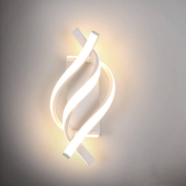 COMELY LED Wall Light, 22W Spiral Wall Lamps for Bedroom, Warm White 3000K - image 1