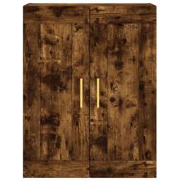 Berkfield Home Wall Mounted Cabinets 2 pcs Smoked Oak Engineered Wood in Brown - thumbnail 6