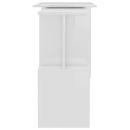 Berkfield Home Modern Corner Desk High Gloss White 200x50x76 cm Engineered Wood - Size: 200 x 50 x 76 cm - thumbnail 6