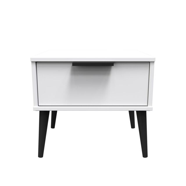 Ready Assembled 2 U Fuji 1 Drawer Side Table (Ready Assembled) in White - image 1