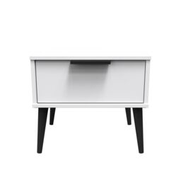 Ready Assembled 2 U Fuji 1 Drawer Side Table (Ready Assembled) in White - thumbnail 1