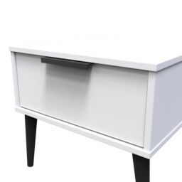 Ready Assembled 2 U Fuji 1 Drawer Side Table (Ready Assembled) in White - thumbnail 4