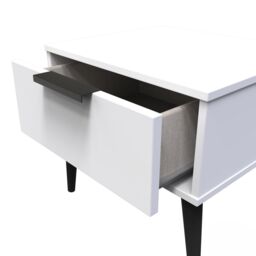Ready Assembled 2 U Fuji 1 Drawer Side Table (Ready Assembled) in White - thumbnail 5
