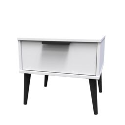 Ready Assembled 2 U Fuji 1 Drawer Side Table (Ready Assembled) in White - thumbnail 3