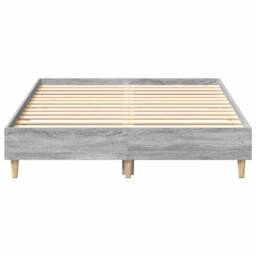Berkfield Home Bed Frame No Mattress Grey Sonoma 135x190 cm Double Engineered Wood - thumbnail 5