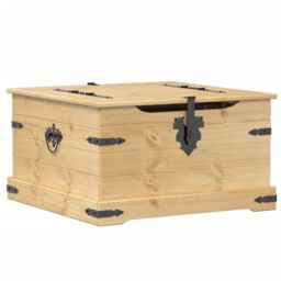 Berkfield Home Storage Box Corona 78x78x45 cm Solid Wood Pine in Brown - Size: 78 x 78 x 45 cm - thumbnail 2