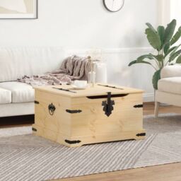 Berkfield Home Storage Box Corona 78x78x45 cm Solid Wood Pine in Brown - Size: 78 x 78 x 45 cm - thumbnail 3