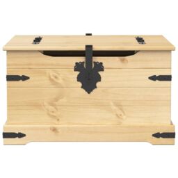 Berkfield Home Storage Box Corona 78x78x45 cm Solid Wood Pine in Brown - Size: 78 x 78 x 45 cm - thumbnail 4