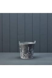 KDMD Meadow Design Bucket Planter in Grey