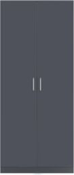 Seconique Dakotia 2 Door Wardrobe Bedroom Set in Dark Grey - thumbnail 4