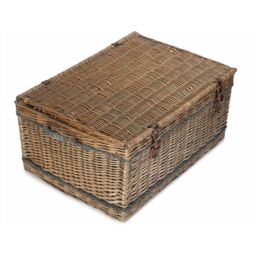 Red Hamper 72cm Antique Wash Rope Handled Trunk Picnic Basket in Brown - thumbnail 5