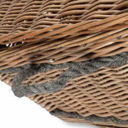 Red Hamper 72cm Antique Wash Rope Handled Trunk Picnic Basket in Brown - thumbnail 4