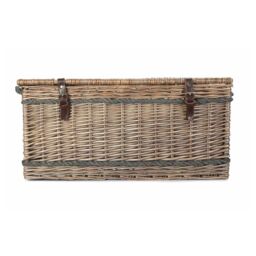 Red Hamper 72cm Antique Wash Rope Handled Trunk Picnic Basket in Brown - thumbnail 6
