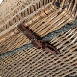 Red Hamper 72cm Antique Wash Rope Handled Trunk Picnic Basket in Brown - thumbnail 3