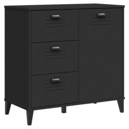 Berkfield Home Sideboard VIKEN Black 80x40x80 cm Engineered Wood - Size: 80 x 40 x 80 cm - thumbnail 1