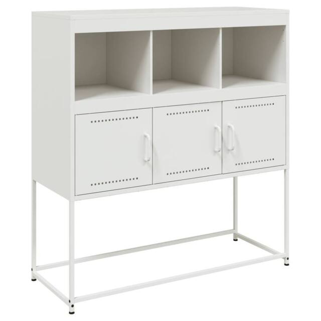 Berkfield Home Sideboard White 100.5x39x107 cm Steel - image 1